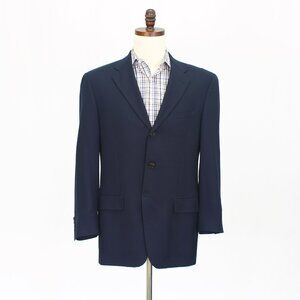 Joseph Abboud 39R Navy Blazer Sport Coat Jacket 3-Button Solid Y398